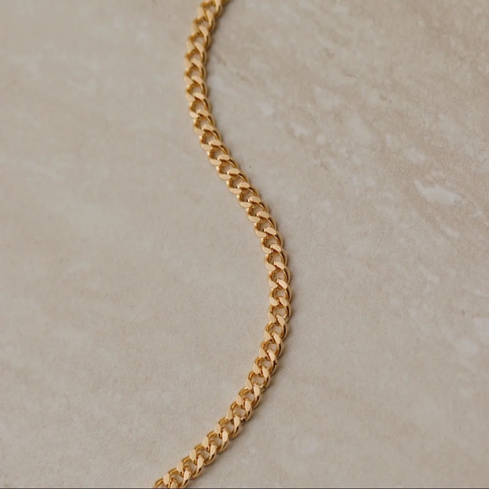 Tribeca Curb Necklace | 18k Gold Filled